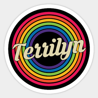 Terrilyn - Retro Rainbow Style Sticker